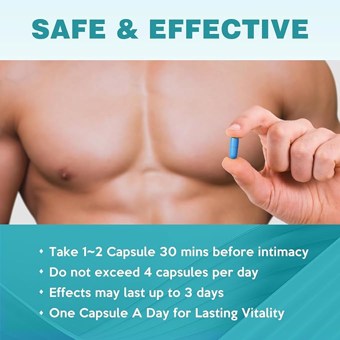 Nutrition Supplements with Tongkat Ali Extract, Peruvian Maca, Horny Goat Weed (Epimedium Root Extract), Ginseng Extract, Tribulus Terrestris, Thailand Butea Superba - 20 Counts