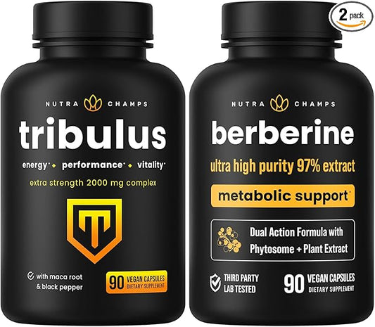 NutraChamps Complete Vitality & Metabolic Health: Tribulus & Berberine Duo