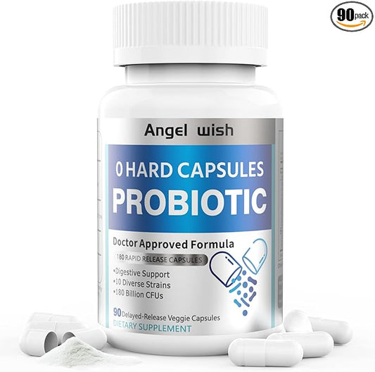 Prebiotics-Probiotics Nutritional-Supplements Women-Men 90Count - 180 Billion CFUs Probiotic Capsules Daily Prebiotic Supplement for Digestive Immune Health Support
