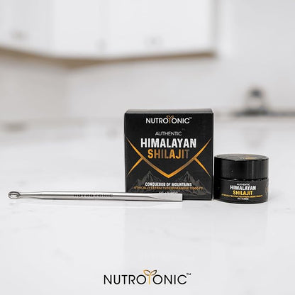NutroTonic® Authentic Himalayan SHILAJIT® for Men & Women | Wild Crafted +17000 FT | 40X Nanofiltered & Sun Dried | Brain, Heart, Cellular Health | 3rd Paty Lab Tested | Fulvic & Humic Acid | 5G Resin