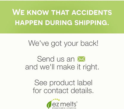 EZ Melts Dissolvable Multivitamin with Iron for Women and Men, Sugar-Free, 1-Month Supply
