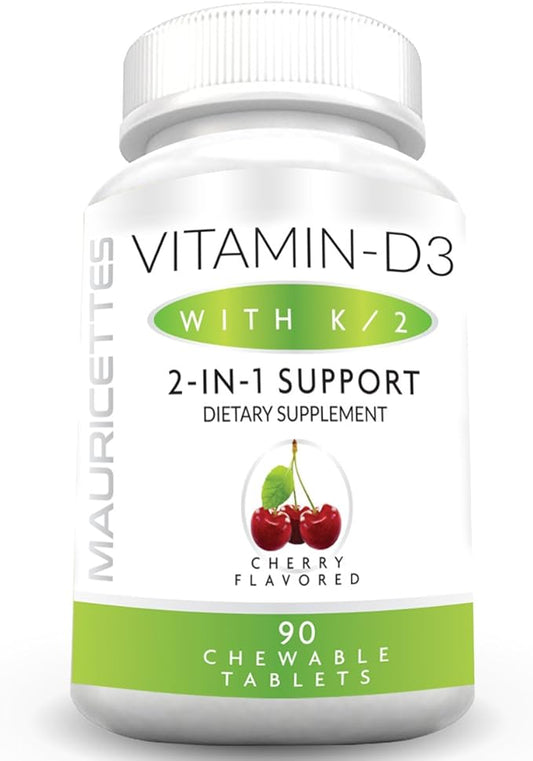 Premium Chewable D3 K2 Vitamin – Great Taste, Easy to Take, Boosts Vitamin D and K2 Levels – Perfect for Adults and Kids
