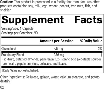 Standard Process Multizyme - Whole Food Pancreas Support, Pancreatin Digestive Enzymes, Digestive Health and Pancreatic Enzymes with Cellulase, Papain, Amylase, Lipase and More - 90 Capsules