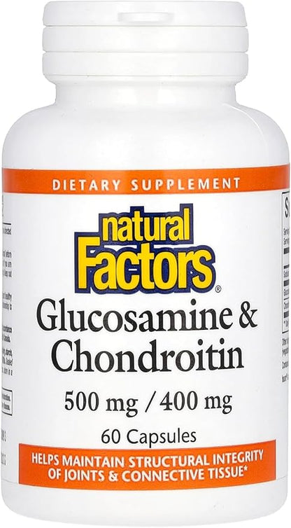 Natural Factors Glucosamine & Chondroitin, Supports Healthy Joints and Connective Tissue, 60 Capsules