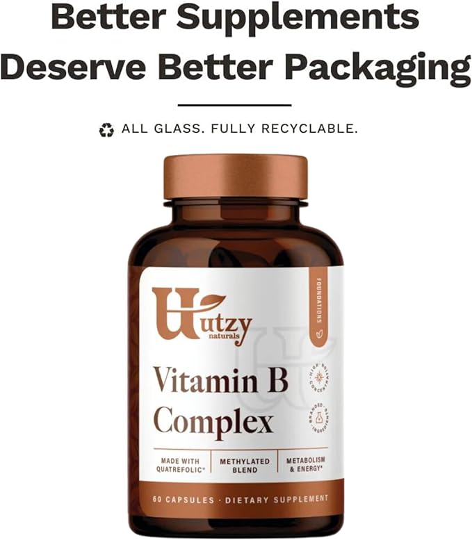 Vitamin B Complex | Contains All 8 Essential B Vitamins | with Choline and Inositol | 60 Capsules
