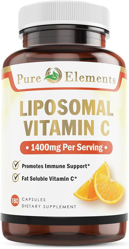 Liposomal Vitamin C Dietary Supplement, Capsules Non GMO, Soy Free, Gluten Free