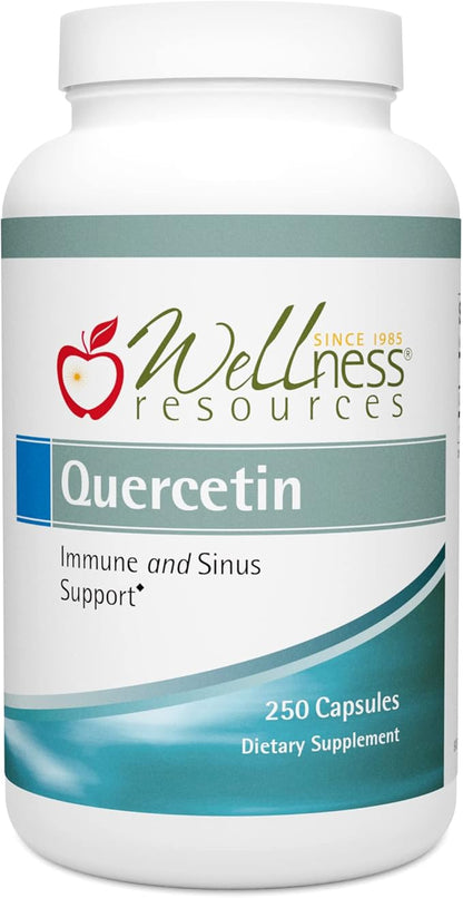Wellness Resources Quercetin - Immune, Sinus and Allergy Support 1000mg per Serving - (250 caps/125 Servings) Vegan, Non-GMO