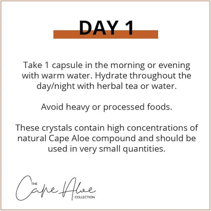 Cape Aloe Ferox Fiber Bitter 90 Capsules | Powerful 3-Day Cleanse | Potent 100% Organic Cleanse for Your Gut and Colon | Helps with Bloating, Gas, Constipation | Feel Lighter and More Engerized