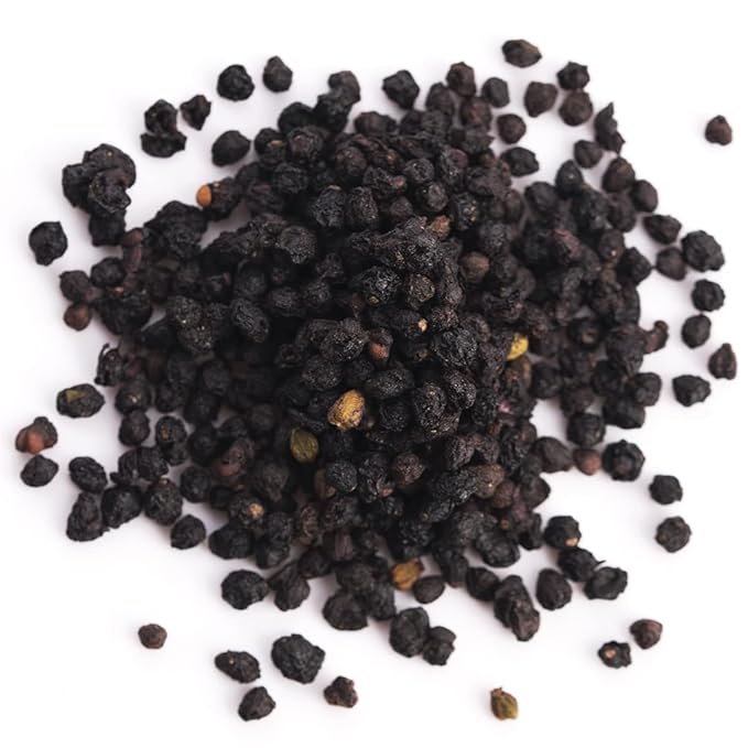 Piping Rock Elderberries Dried Organic | 1lb Bulk Supplement | European Whole Berries | Vegetarian, Non-GMO, Gluten Free
