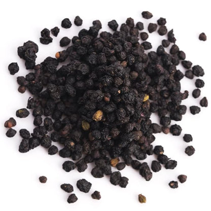 Piping Rock Elderberries Dried Organic | 1lb Bulk Supplement | European Whole Berries | Vegetarian, Non-GMO, Gluten Free