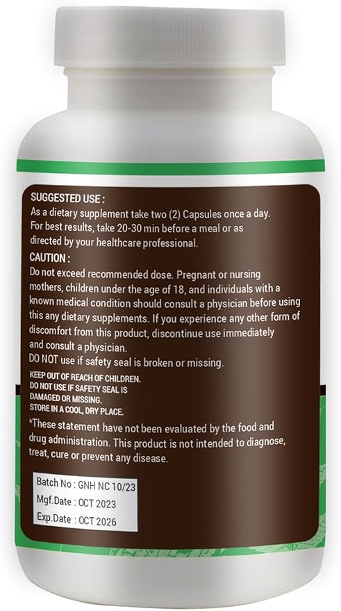 Neem Triple Complex - High-Potency Azadirachta Indica Capsules, Neem Leaves, Bark, Flowers in Ratio (80:10:10) - 180 Capsules, 90 Serving, 1000 Mg per Serving. Pack of 2.