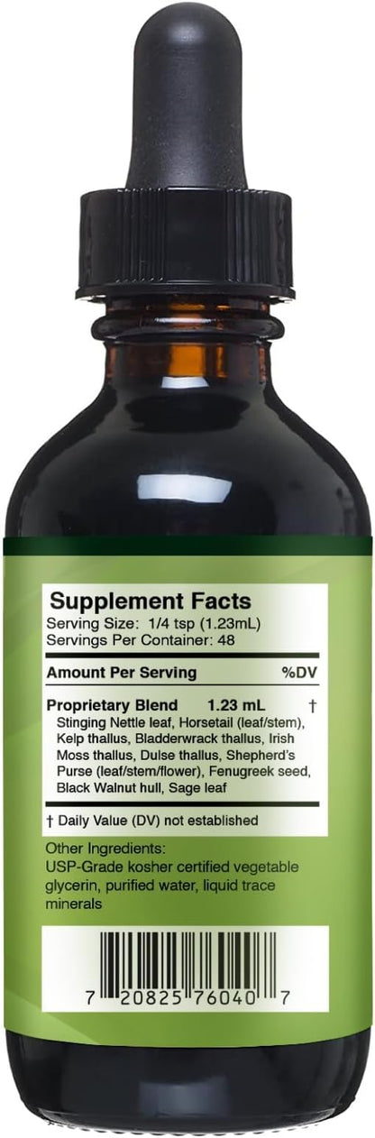 Go Nutrients Nascent Iodine & Thyroid Support Dietary Supplements High Potency Liquid Drops Non-GMO GlutenFree Iodine Edge to Boost Metabolism Improve Skin & Stop Hair Loss & Increase Levels of Iodine