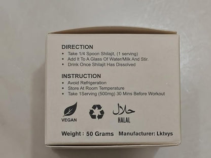 Premium Himalayan Shilajit Resin - 50g Pure & Natural Supplement for Energy, Immunity, and Mental Clarity, Rich in Fulvic Acid & Essential Minerals, Preservative-Free