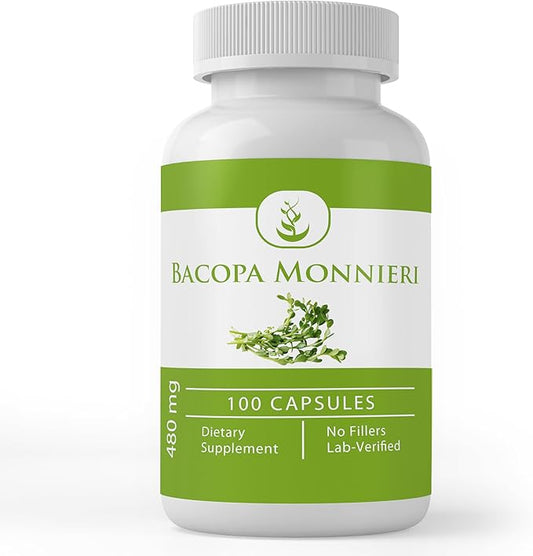 Pure Original Ingredients Bacopa Monnieri, (100 Capsules) Always Pure, No Additives Or Fillers, Lab Verified