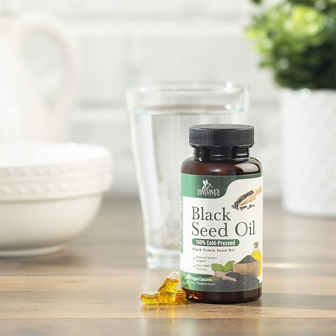 Black Seed Oil Softgels 1000mg - Premium Nigella Sativa Blackseed, Pure Natural Black Cumin Seed Oil & Antioxidant for Skin & Immune Support - Non GMO, Bottled in USA Supplement - 120 Softgels