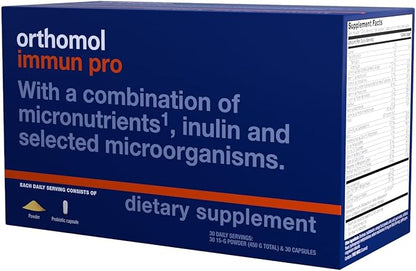 Orthomol Immun Pro, Immune Support Supplement, 30-Day Supply, Vitamins A, B, C, D, E, Zinc, Iodine