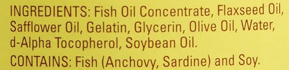 Nature Made Triple Omega 3 6 9 - Fish, Flaxseed, Safflower & Olive Oils - 180 Softgels