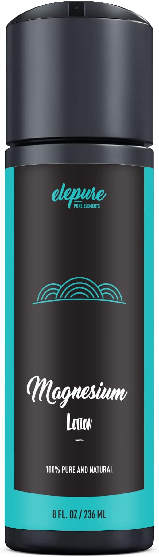 Natural Magnesium Lotion - Highest Potency - Over 1800 MG/oz - 300 mg/tsp - Not Water Based -elepure PURE elements - 8 oz