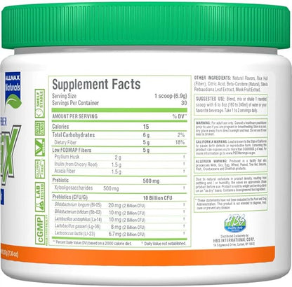 ALLMAX Naturals - FiberBiotix - Supports Gastrointestinal Health, Detoxification and Digestion for a Healthy and Happy Gut (207g, Orange)