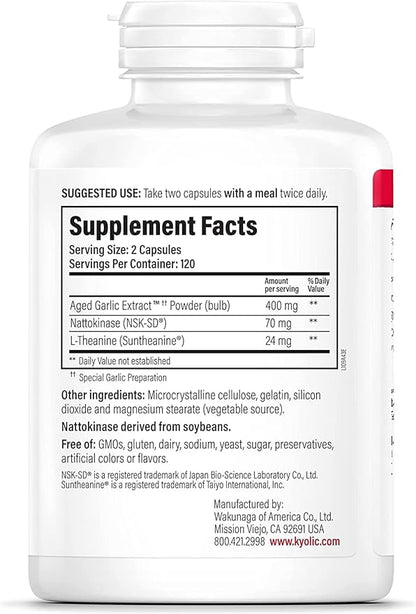 Kyolic Formula 109 Aged Garlic Extract 240 Capsules