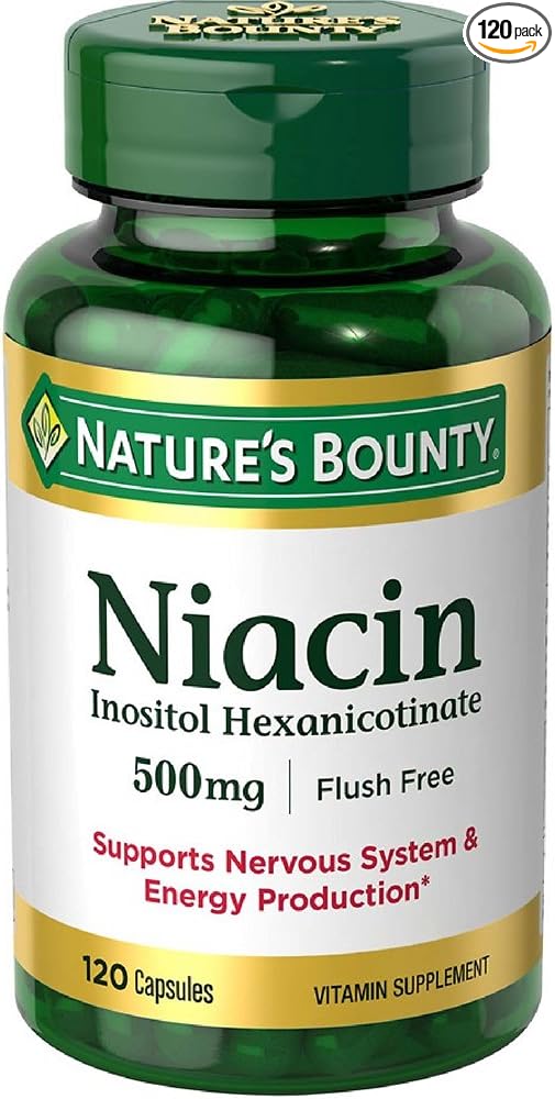 Nature's Bounty Niacin 500 mg capsules 120 ea ( Pack of 2)