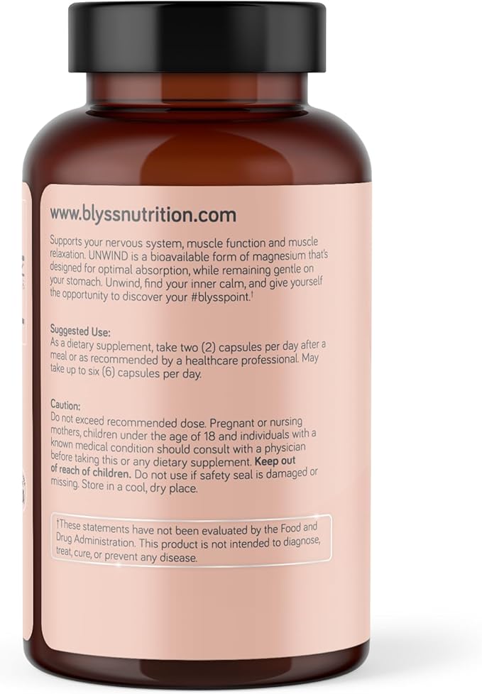 Magnesium Bisglycinate Capsules for Women - 200mg Chelated Glycinate Magnesium Supplement for Maximum Absorption - Natural Supplements for Sleep, Mood Support & Muscle Cramps - 120 ct