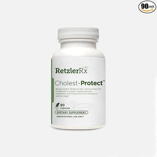 Cholest Protect - Citrus Bergamot - Bergamonte®, Berberine and Curcumin C3 Complex®, 90 Capsules Dietary Supplement by RetzlerRx®