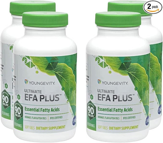 Youngevity Ultimate EFA Plus – Essential Fatty Acids, 90 Soft Gels – Balanced Fish Oil Formula