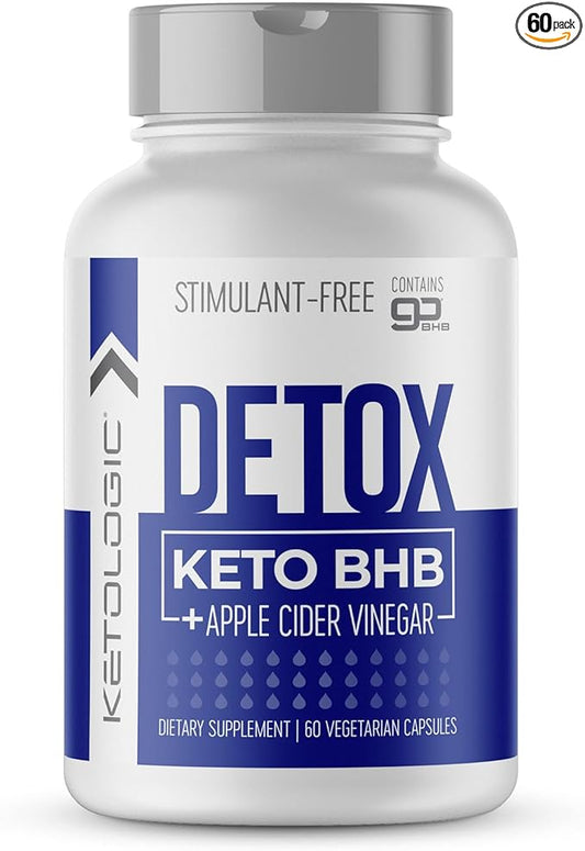 Ketologic BHB Caps + Apple Cider Vinegar (60 Capsules, 30 Supplements)