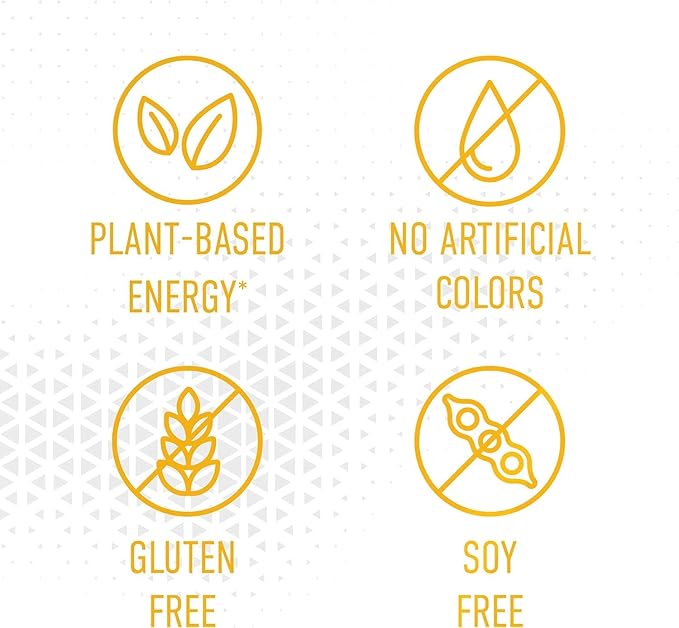 Energy Gummies, 2475mg of Plant-Based Caffeine Chews per Bottle, Long Lasting Energy Boosters, Tropical (33ct)