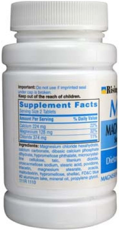 Rising Mag64 Magnesium Chloride with Calcium Tablets, 60 Count (Pack of 5)