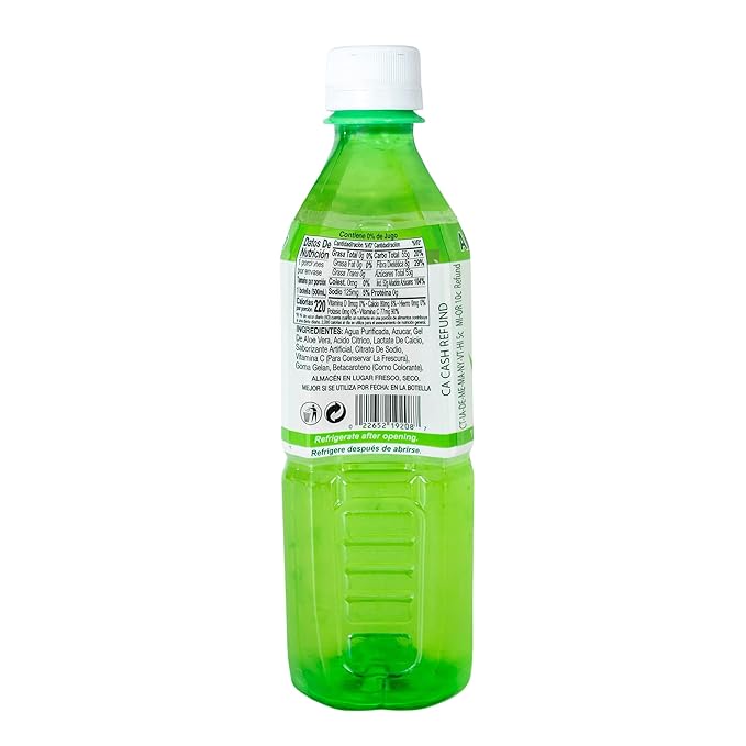 Parrot Brand Aloe Vera Juice Drink Original Flavor 500mL 16.9 fl.oz. (Pack of 10)