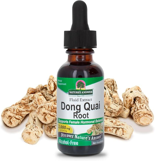 Nature's Answer Dong Quai Womens Support Supplement - Female Hormonal Support, Female Wellness Supplement, Liquid Extract, Alcohol Free, Gluten Free, Kosher - 1 oz