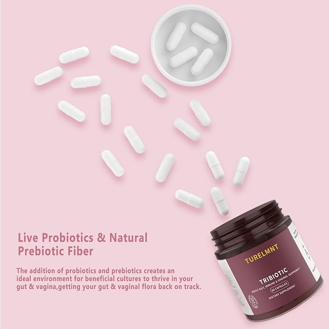 Vaginal Probiotics for Women pH Balance with Prebiotics and Lactobacillus Probiotic Blend - Vaginal Health Supplement - Promote Healthy Vaginal Odor & Vaginal Flora,60 Count