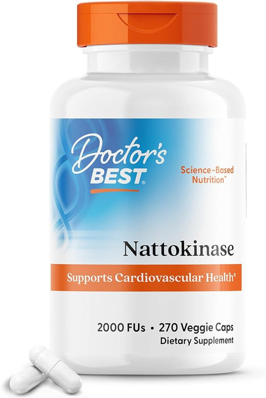 Doctor's Best Nattokinase, Non-GMO, Vegan, Gluten Free, 270 Veggie Caps