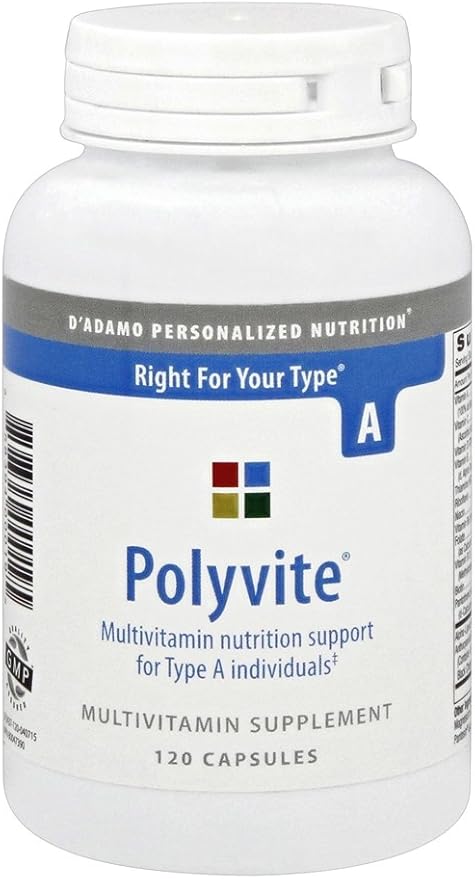 D'Adamo Personalized Nutrition Polyvite A, 120 Count