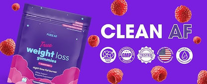 Night Time Fat Burner Gummies, Sleep Supplement & Weight Loss | Skinny Vitamin | Appetite Suppressant & Metabolism Booster | Nighttime Diet Gummies for Women & Men
