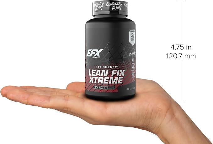 EFX Sports Lean Fix Xtreme | Weight Loss Supplement | Multi-Patented, Fat Burning Formula | Powered by Lyzme 5 | 30 Servings, 90 Capsules