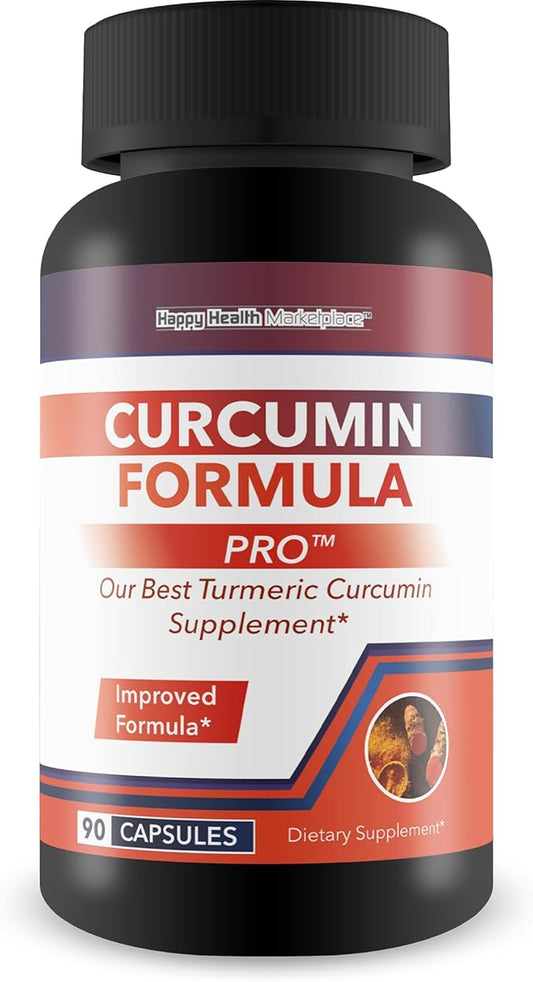 Curcumin Formula Pro - Improved Formula - Our Best Turmeric Curcumin Ginger Supplement - High Absorption Turmeric with Black Pepper for Enhanced Bioavailability - Bio Curcumin Supplements