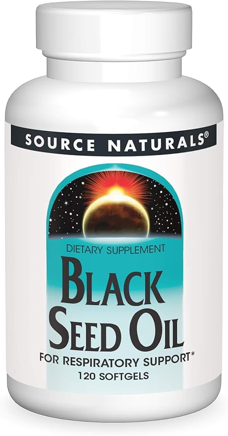 Source Naturals Black Cumin Seed Oil for Respiratory Support -120 Softgels