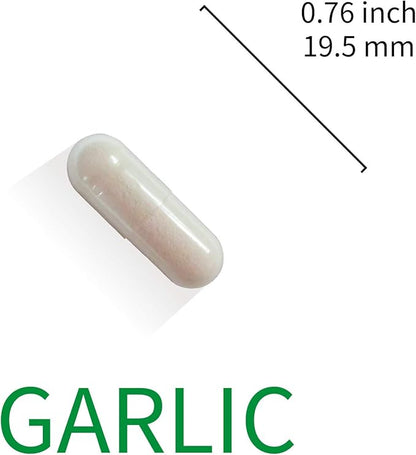 Lovita Odorless Garlic Extract, 50mg 100:1 Concentrate, High Potency, 1.25% Allicin, Gluten-Free, Supports Immune & Cardiovascular Health, 60 Vegan Capsules (Pack of 5)