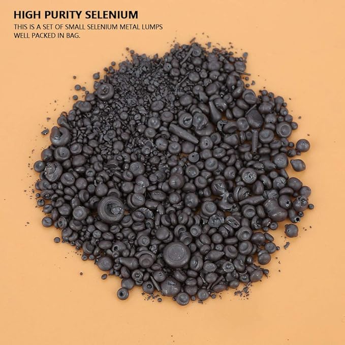 Selenium Lump, 10g / 0.4oz High Purity Selenium 99.99% Purity Selenium Sample Metal Se Small Lumps, Horse Vitamins Minerals