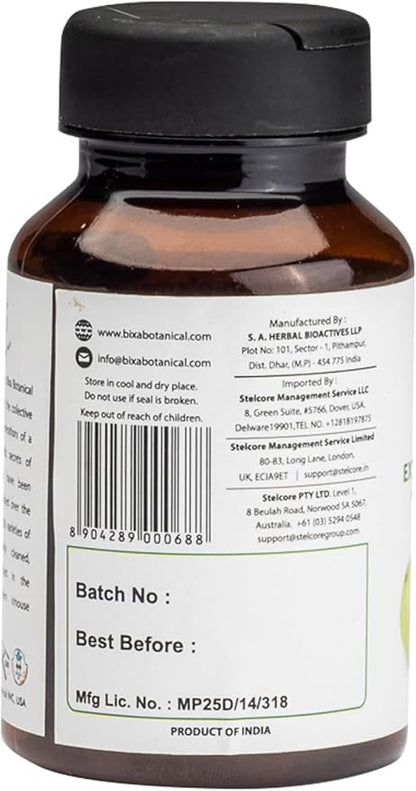 Amla Extract Capsule (Indian Gooseberry, Emblica officinalis) Ideal Vitamin C Supplement | Pure & Natural Super Food Supplement 450 MG Veg Capsules 60 Count (Pack of 1)