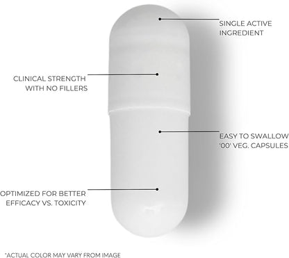 Ultra High Purity Hyaluronic Acid Capsules 500mg - 95% Sodium Hyaluronate - Highly Purified and Bioavailable - Low Molecular Weight - Non-GMO Fermented - 60 Capsules