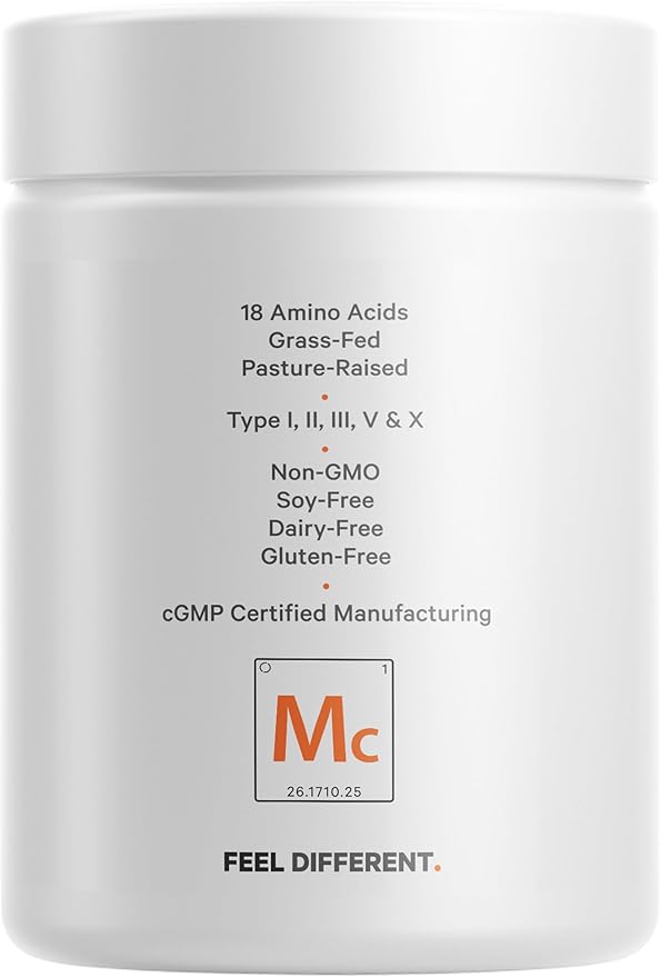 Codeage Multi Collagen Capsules – 5 Collagen Types I, II, III, V & X – Hydrolyzed Grass-Fed Bovine Protein with Ashwagandha, Amla, and Vitamins - 2-Pack