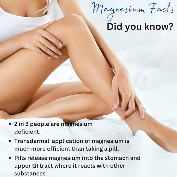 Magnesium Oil Spray with MSM and Aloe Vera - Extra Strength at 32mg per Spray - Lightly Scented with Lavender - 237 ml