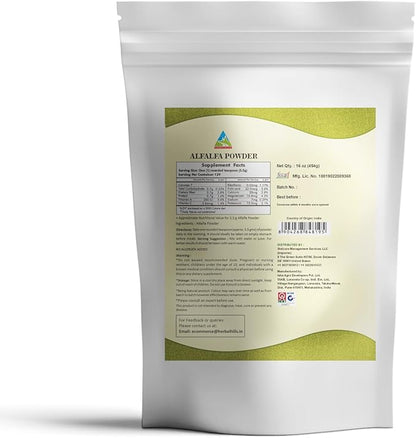 HERBAL HILLS Alfalfa Leaf Powder and Haritaki Powder Pack of 2 Combo