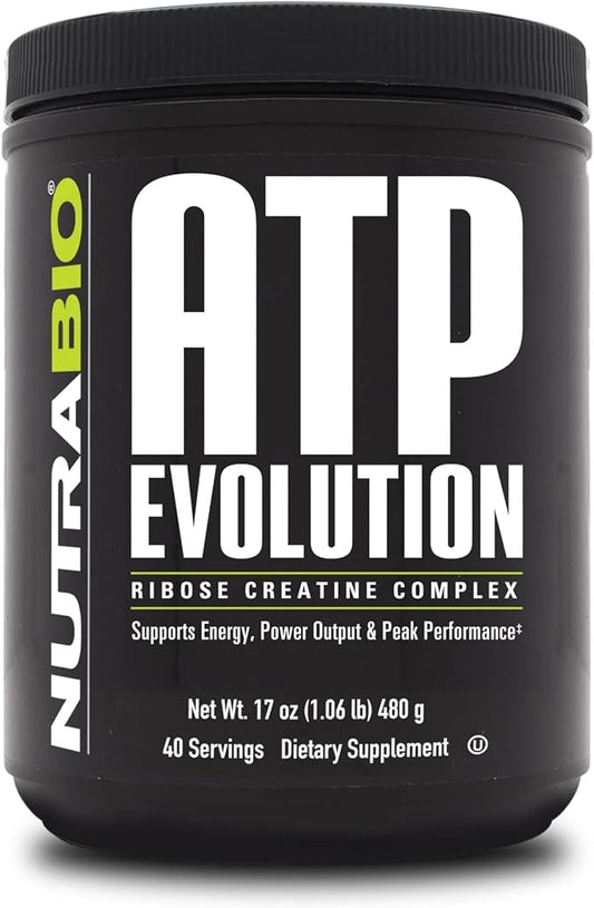 NutraBio ATP Evolution, Supercharged Muscle Recovery, 500g Powder - 40 Servings