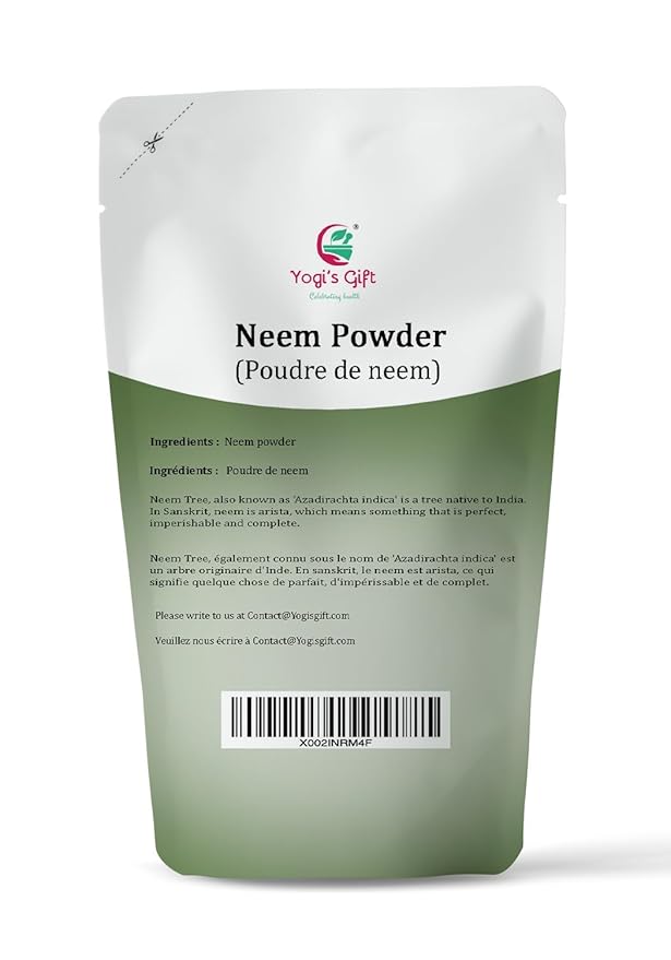 NEEM Powder 8 oz | Wild Crafted | Detoxifier | Support Skin Health & Hair Growth | 100% Pure Neem Leaf Powder | Azadirachta Indica by Yogi's Gift