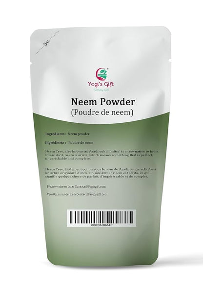 NEEM Powder 8 oz | Wild Crafted | Detoxifier | Support Skin Health & Hair Growth | 100% Pure Neem Leaf Powder | Azadirachta Indica by Yogi's Gift